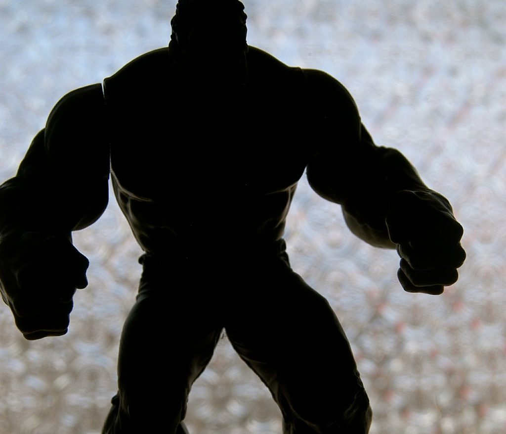 shadow outline of the hulk