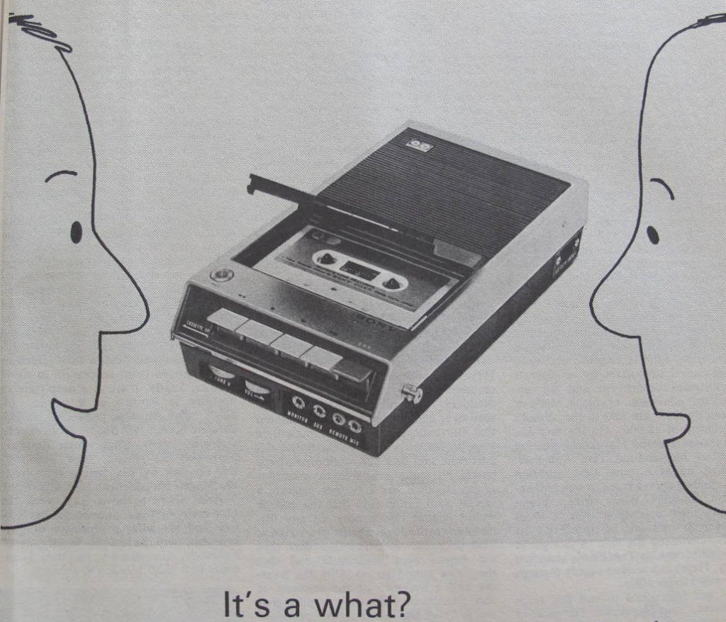 old ad for a tape deck
