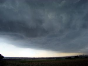 rain clouds blocking the sun